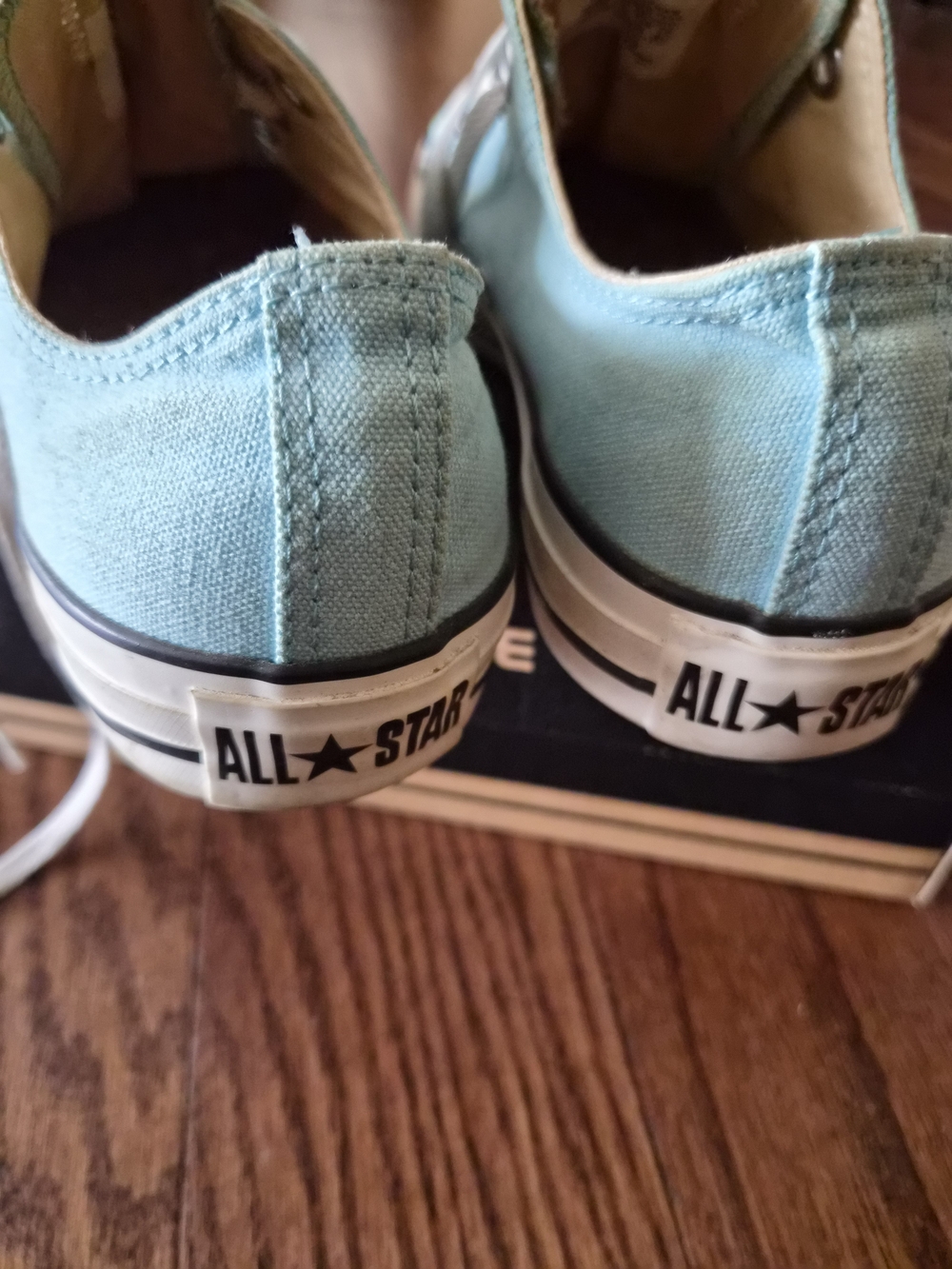 Converse Women's Low Top Sneakers - Turquoise and White - Picture 2 of 3